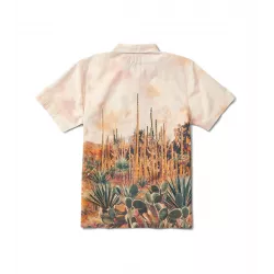 Roark Desierta Gozon Button Up men's short sleeve shirt White Multicolor 2