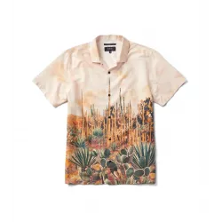 Camicia a maniche corte Roark Desierta Gozon Button Up Uomo Bianco Multicolor