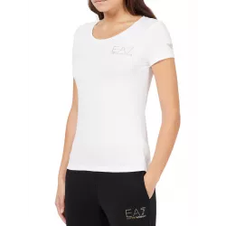 T-shirt EA7 8NTT65 TJDQZ Evolution Donna Bianco 2