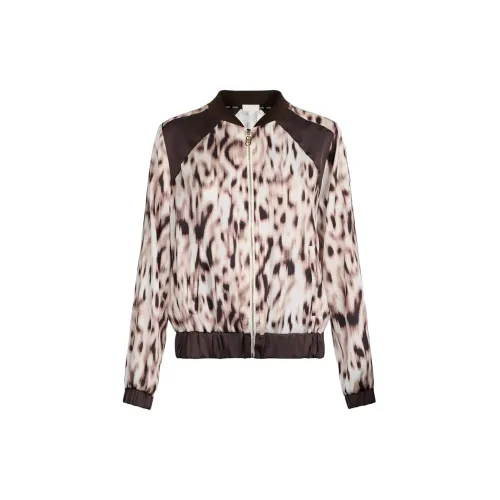 Liu jo bomberjacka i satin med tryck för kvinnor