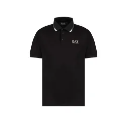 EA7 Polo för herrar 7M000277 Svart
