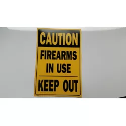 SEÑAL de PRECAUCIÓN ARMAS de fuego DE USO MANTENER FUERA de los 30,5X46 cm