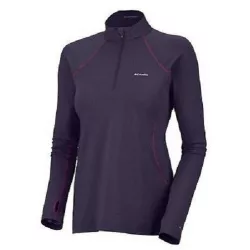 COLUMBIA poids moyen de la COUCHE de BASE 1/2 ZIP shirt sous-vêtements pour femmes