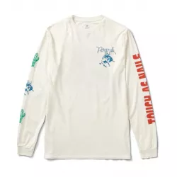 ROARK Tough as Nails LS camiseta de manga larga para hombre blanca